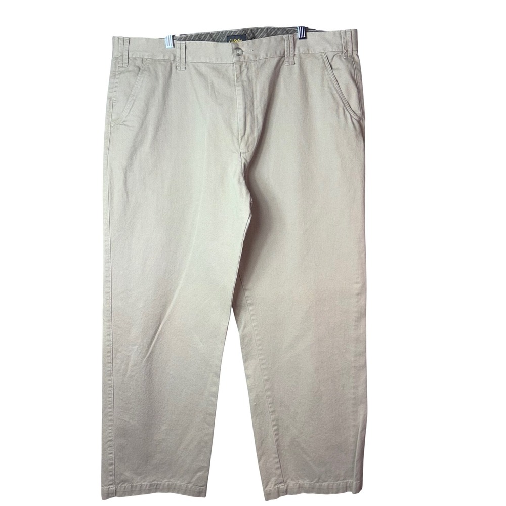 Cabela's Mens Beige Cotton Blend‎ Casual Chino Pants Size 42x30